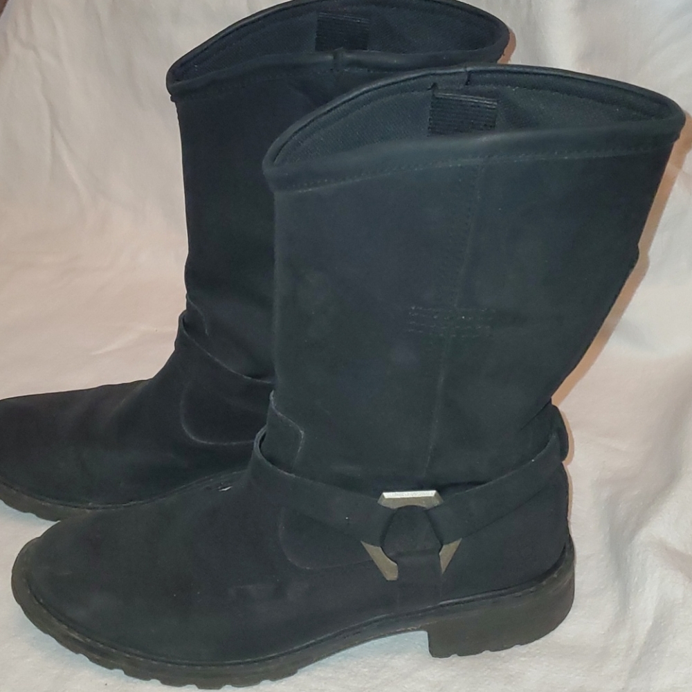 Mid calf timberland black boots